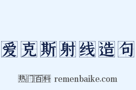 爱克斯射线造句是什么意思的图片